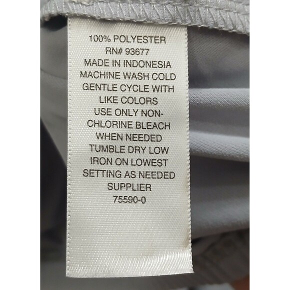 Worthington Women's Plus 2X Front Cross Wrap Long Sleeve Light Gray Blouse LNC - Picture 5 of 5